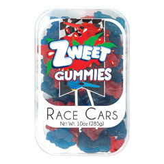 ZWEET GUMMY RACE CARS 10 OZ TUB *SF DC ONLY*