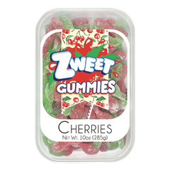 ZWEET GUMMY SOUR CHERRY 10 OZ TUB *SF DC ONLY*