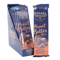 NIAGARA CHOCOLATES MILK CHOCOLATE PEANUT BUTTER 3 OZ BAR