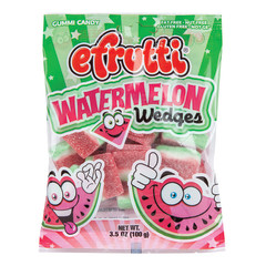 EFRUTTI WATERMELON WEDGES GUMMI CANDY 3.5 OZ PEG BAG