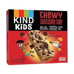 KIND KIDS CHEWY CHOCOLATE CHIP BAR 8.10 OZ 10 COUNT