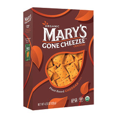 MARY'S GONE CHEESE CRACKERS PLANT BASED CHEDDAR 4.25 OZ BOX