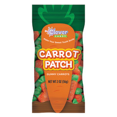 CLEVER CANDY CARROT PATCH GUMMY CARROTS 2 OZ BAG