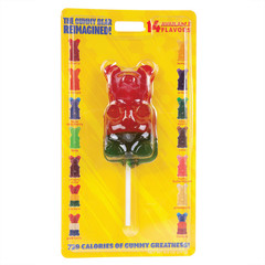 GIANT RAINBOW GUMMY BEAR ON A STICK 8 OZ