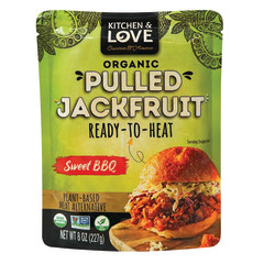 KITCHEN & LOVE ORGANIC PULLED JACKFRUIT SWEET BBQ 8 OZ POUCH