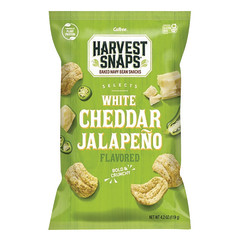 CALBEE HARVEST SNAPS SELECTS WHITE CHEDDAR JALAPENO 4.2 OZ BAG