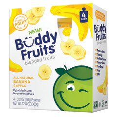 BUDDY FRUITS BANANA & APPLE FRUIT POUCH 12.8 OZ BOX