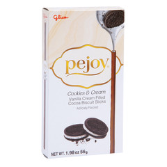 POCKY PEJOY COOKIES & CREAM FILLED COCAO BISCUIT STICKS 1.98OZ BOX