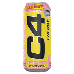 C4 ENERGY DRINK STRAWBERRY STARBURST 16 OZ CAN *NOT FOR SALE IN CANADA*