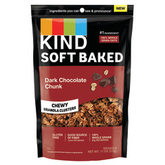 KIND SOFT BAKED GRANOLA DARK CHOCOLATE CHUNK CHEWY GRANOLA CLUSTERS 11 OZ BAG