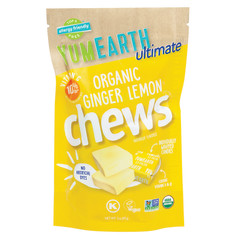 YUM EARTH ORGANIC GINGER LEMON CHEWS 3 OZ POUCH