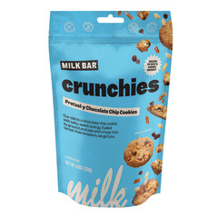 MILK BAR CRUNCHIES PRETZEL-Y CHOCOLATE CHIP COOKIES 4.5 OZ PEG BAG