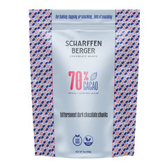 SCHARFFEN BERGER 70% CACAO BITTERSWEET DARK CHOCOLATE CHUNKS 7 OZ POUCH