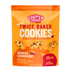 COOPER STREET ORANGE CRANBERRY TWICE BAKED COOKIES 5 OZ POUCH