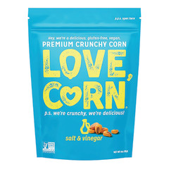 LOVE CORN SALT & VINEGAR 4 OZ POUCH