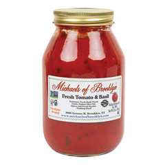 MICHAELS OF BROOKLYN TOMATO AND BASIL SAUCE 32 OZ JAR