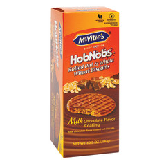 MCVITIE'S MILK CHOCOLATE HOBNOBS 10.5 OZ BOX