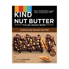 KIND NUT BUTTER FILLED BAR CHOCOLATE PEANUT BUTTER 7.8 OZ BOX