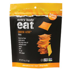 EVERY BODY EAT CHEESE-LESS THINS 4 OZ POUCH