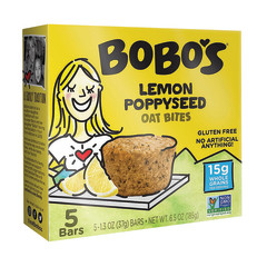 BOBO'S LEMON POPPYSEED OAT BITES 6.5 OZ BOX