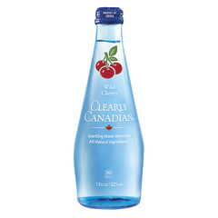 CLEARLY CANADIAN WILD CHERRY SPARKLING WATER 11 OZ BOTTLE