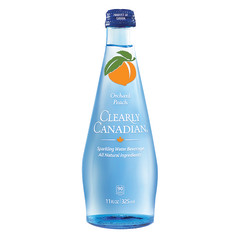 CLEARLY CANADIAN ORCHARD PEACH SPARKLING WATER 11 OZ BOTTLE