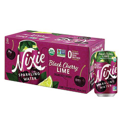 NIXIE ORGANIC SPARKLING WATER BLACK CHERRY LIME 12 OZ 8 CT