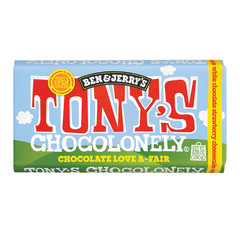 TONY'S CHOCOLONELY BEN & JERRY'S WHITE STRAWBERRY LOVE-A-FAIR 6.35 OZ BAR