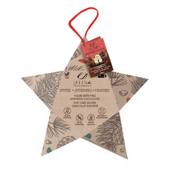 JELINA FAIR TRADE STAR ORNAMENT WITH CHOCOLATE SNOWMEN 3.52 OZ