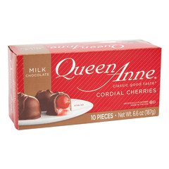 QUEEN ANNE MILK CHOCOLATE CHERRY CORDIALS 6.6 OZ BOX