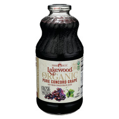 LAKEWOOD ORGANIC JUICES ORGANIC PURE GRAPE 32 OZ BOTTLE