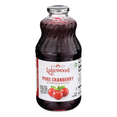 LAKEWOOD ORGANIC JUICES PURE CRANBERRY JUICE 32 OZ BOTTLE