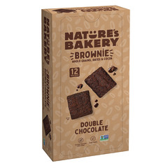 NATURE'S BAKERY BAR DOUBLE CHOCOLATE BROWNIE 2 OZ BOX