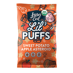 LESSEREVIL LIL' PUFFS SWEET POTATO APPLE 2.5 OZ BAG