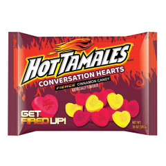 HOT TAMALES CONVERSATION HEARTS 10 OZ BAG