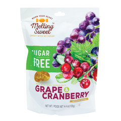 MELTING SWEET HARD SUGAR FREE GRAPE CRANBERRY 4.4 OZ BAG