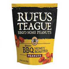 RUFUS TEAGUE BBQ HONEY ROASTED PEANUTS 9 OZ POUCH