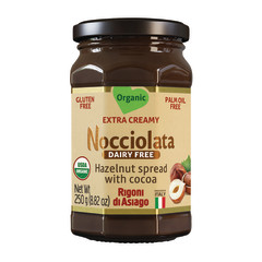 RIGONI NOCCIOLATA DAIRY FREE HAZELNUT SPREAD 8.82 OZ JAR