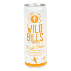 WILD BILL’S SODA ORANGE CREAM 12 OZ CAN 12 PACK