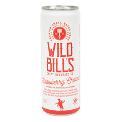 WILD BILL’S SODA STRAWBERRY CREAM 12 OZ CAN 12 PACK