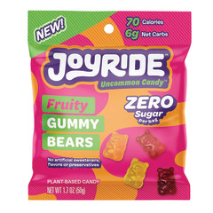 JOYRIDE FRUITY GUMMY BEARS ZERO SUGAR 1.7 OZ BAG