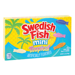 SWEDISH FISH MINI TROPICAL 3.5 OZ THEATER BOX