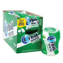 ORBIT WHITE SUGAR FREE SOFT CHEW SPEARMINT GUM 40-PIECE BOTTLE