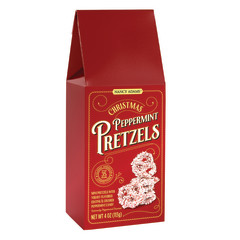 NANCY ADAMS YOGURT MINI PRETZELS WITH PEPPERMINT 4 OZ BOX