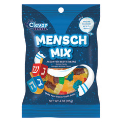 CLEVER CANDY MENSCH MIX 4 OZ PEG BAG