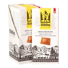 MILKBOY ALPINE MILK CHOCOLATE W LEMON & GINGER 3.5 OZ