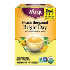 YOGI TEA PEACH BERGAMOT BRIGHT DAY BOX