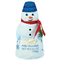 LINDT MILK CHOCOLATE FOILED SNOWMAN 3.5 OZ