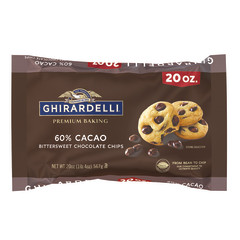 GHIRARDELLI 60% CACAO BITTERSWEET CHOCOLATE CHIPS 20 OZ BAG