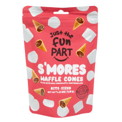 Just The Fun Part Mini Waffle Cones Peppermint Dark Chocolate 4.23 oz Peg Bag